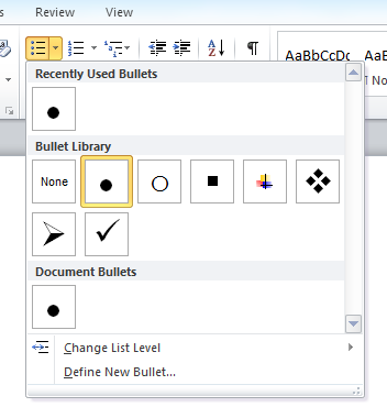 insert a bullet in excel for mac